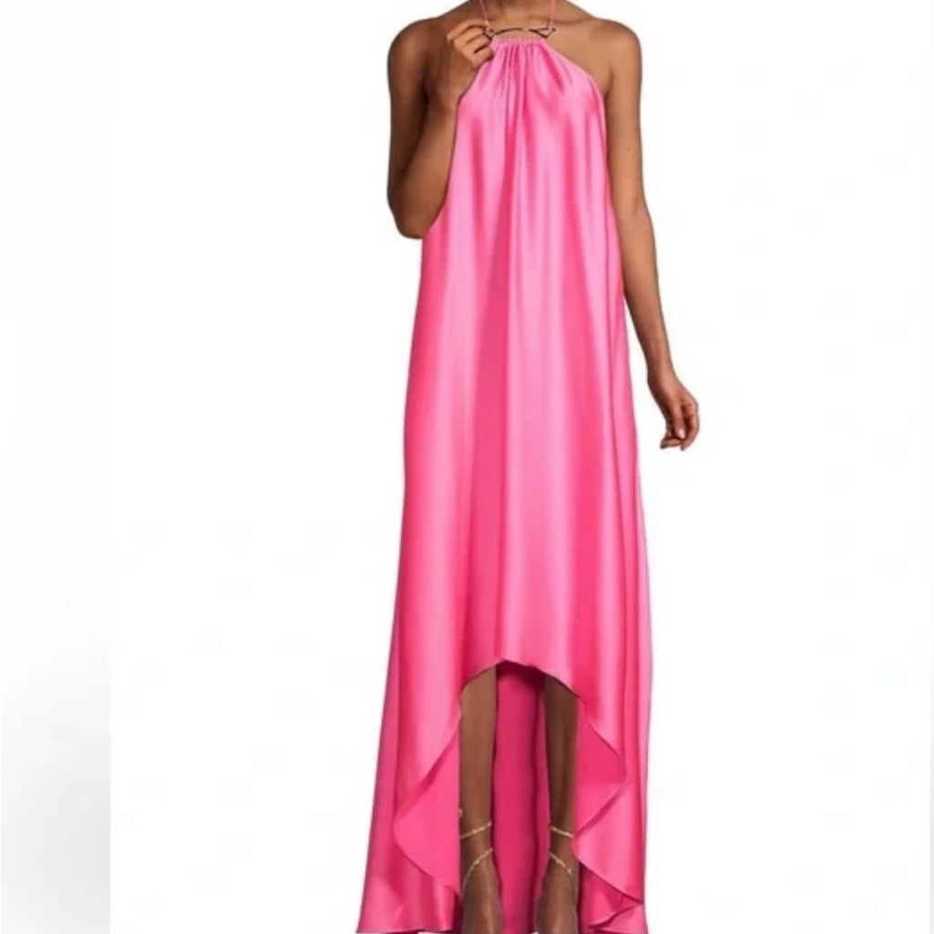 Ramy Brook Vibrant Pink High Low Dress